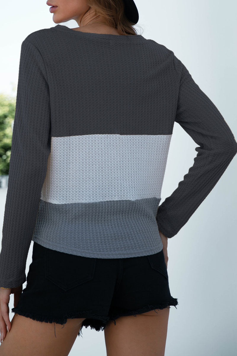 Split Joint V Neck T-shirts