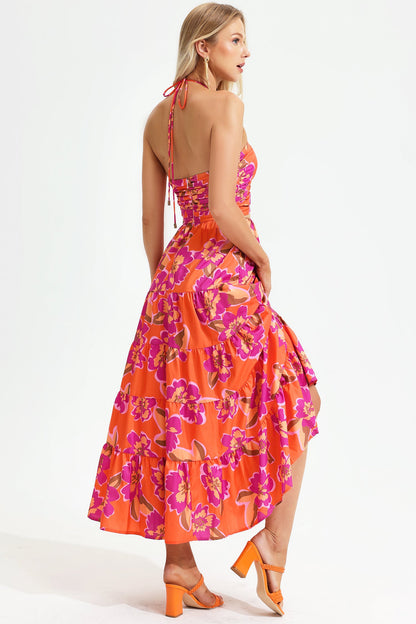 Halter Neck Cut-out Maxi Dress