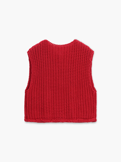 Crochet Button-front Sweater Vest