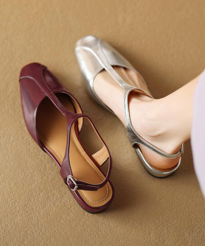 Mulberry Sandals Cowhide Leather Splicing Hollow Out Ap1026