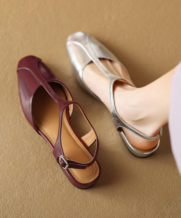 Mulberry Sandals Cowhide Leather Splicing Hollow Out Ap1026