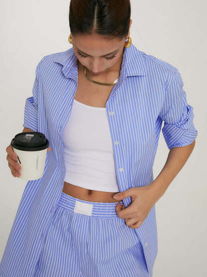 Striped Shorts Set