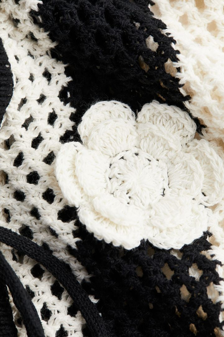 Hermosa Applique Hollow Knit Vest