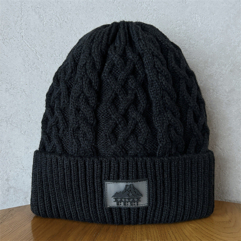 Unisex Thick Needle Wool Mountain Embroidery Knitted Hat elevenforest