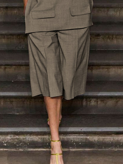 High Waisted Loose Split-joint Shorts Bottoms