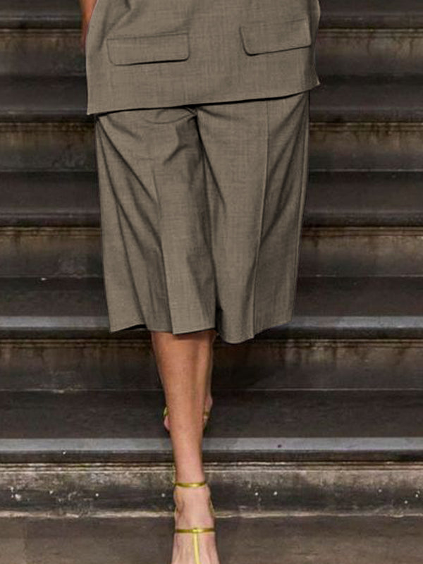 High Waisted Loose Split-joint Shorts Bottoms
