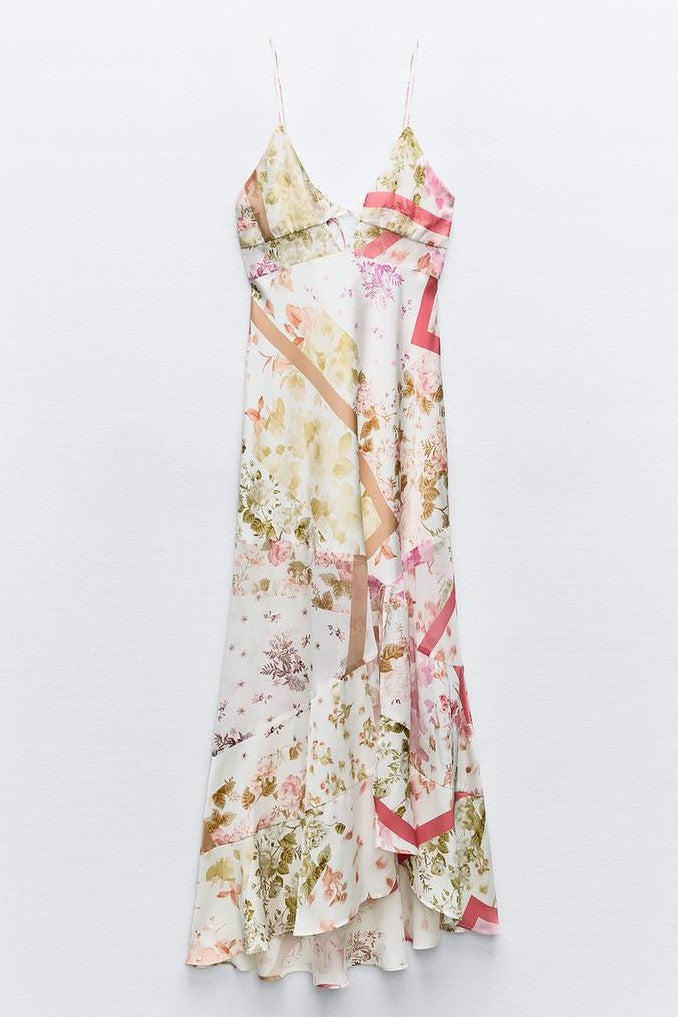 Cut-out Sleeveless Midi Dress
