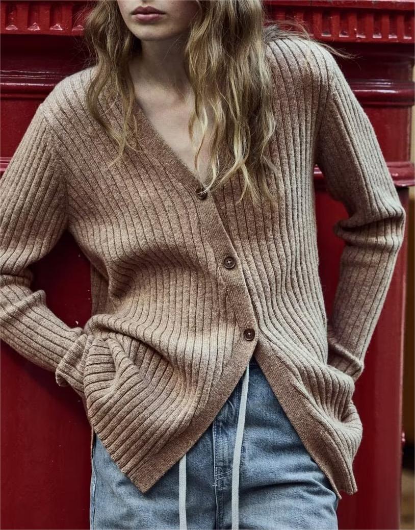 Fall Clothing Fashionable Knitted Cardigan Sweater Coat