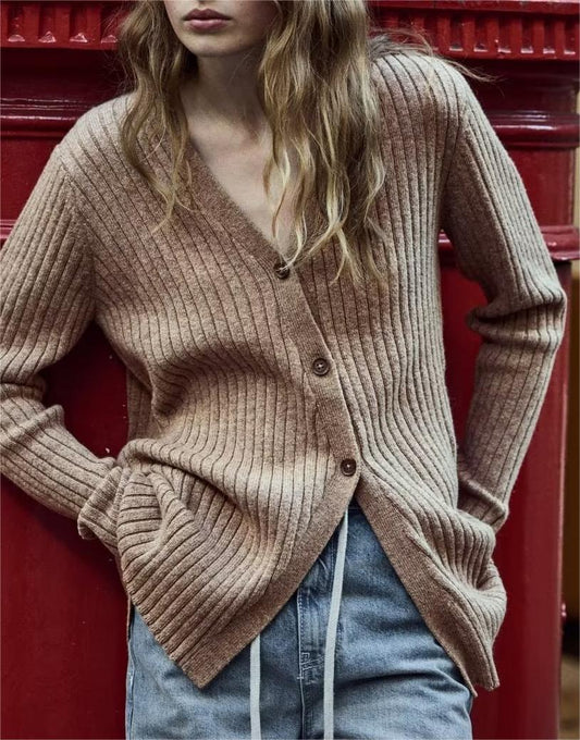 Fall Clothing Fashionable Knitted Cardigan Sweater Coat