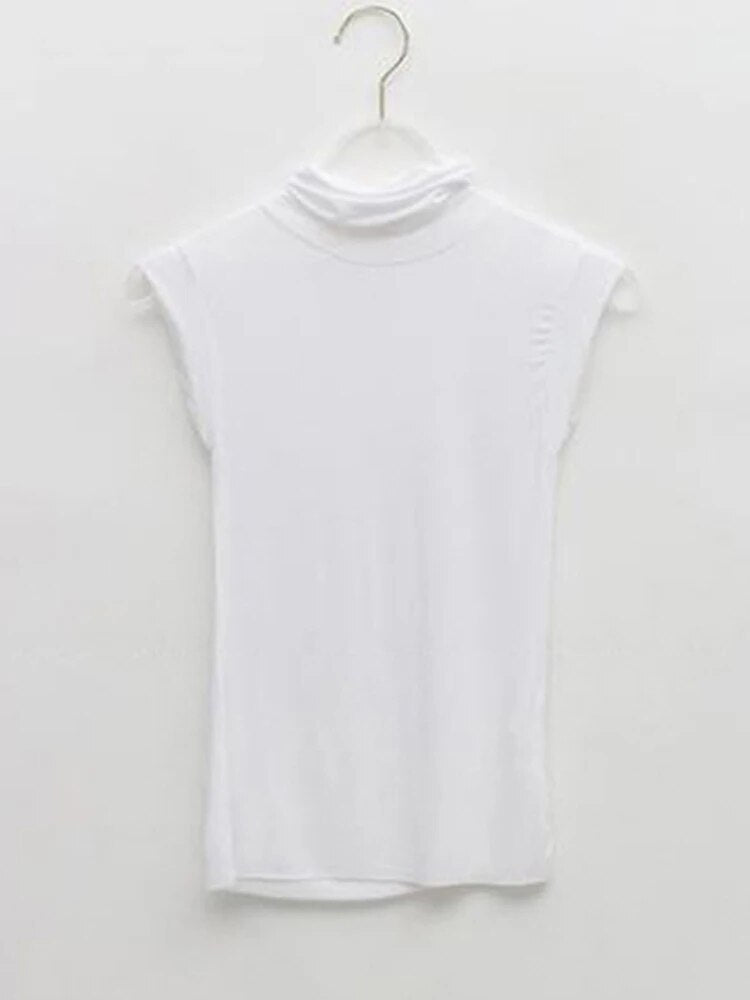 Summer New Modal Corset Tops to Wear Out Sleeveless Turtleneck Tops for Korean White Tank Top Clothes