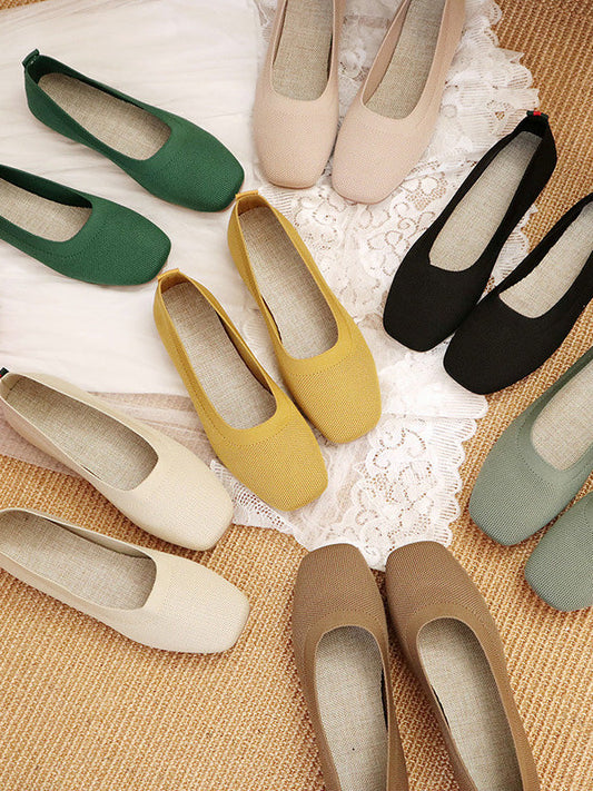 Breathable Color Flat Shoes