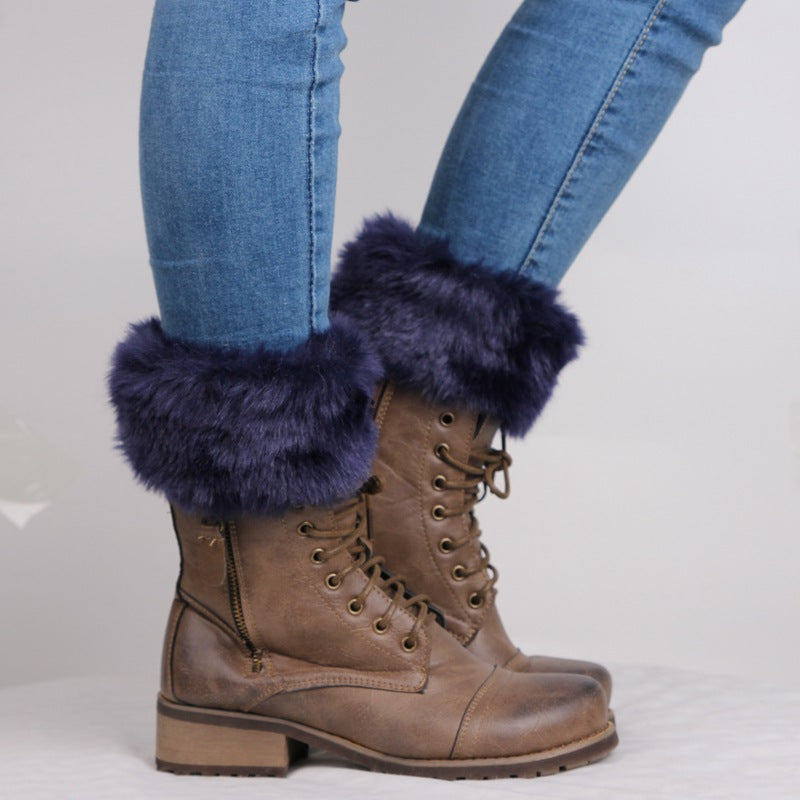 Casual Solid Color Furry Socks artswardrobe