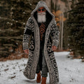 Men's Vintage Viking Celtic Knot Cozy Jacquard Cardigan Sweater artswardrobe