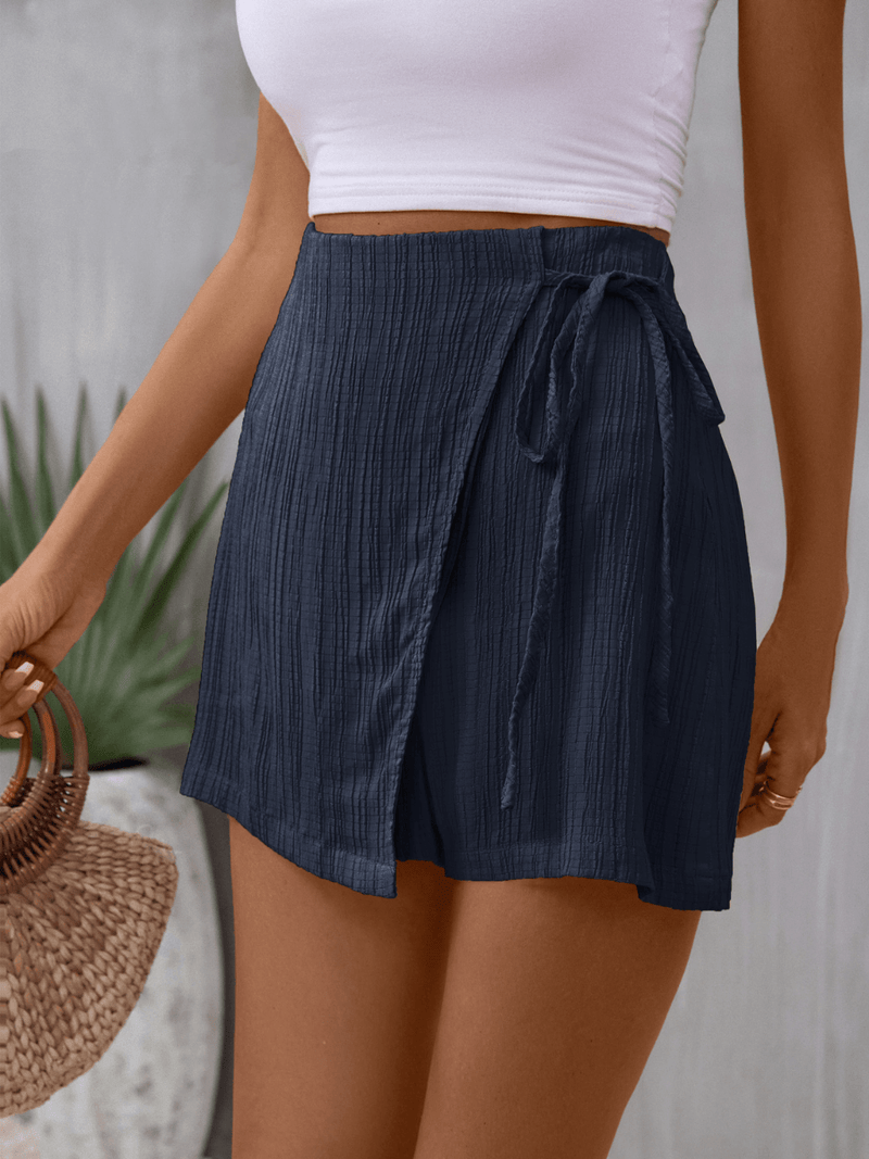 Mariah Side Tie Skort - Navy