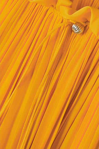 Eartha Cape-effect Ruffle Mini Dress