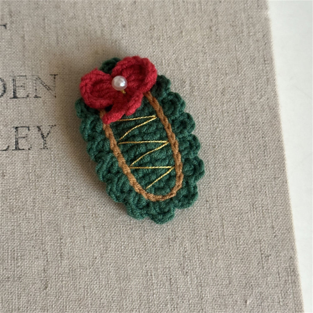 Comstylish Christmas Handmade Crochet Hair Clip