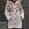 Vintage Knitted Jacquard Fairman Pattern Cozy Cardigan Sweater elevenforest