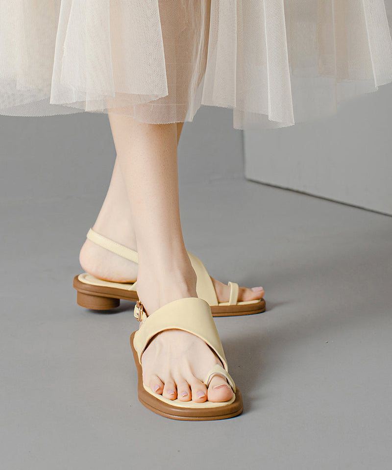 Boutique Splicing Sandals Green Genuine Leather Peep Toe Oi037