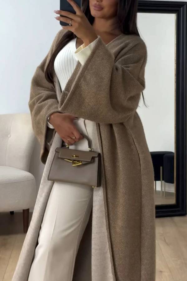 Autumn and Winter Loose Color Coat