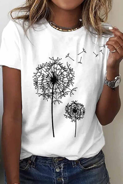 Street Print O Neck T-shirts(8 Colors)
