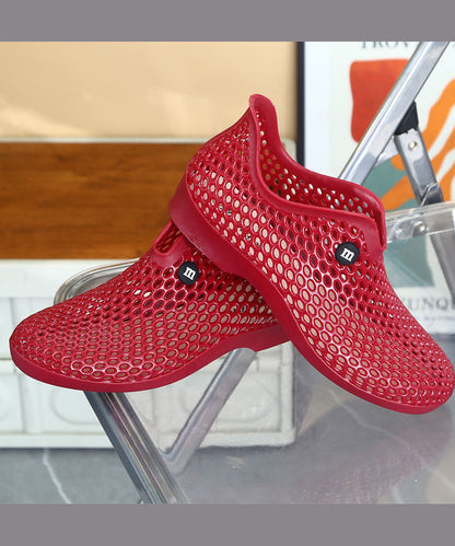 Versatile Yellow Hollow Out Walking Sandals Aa002