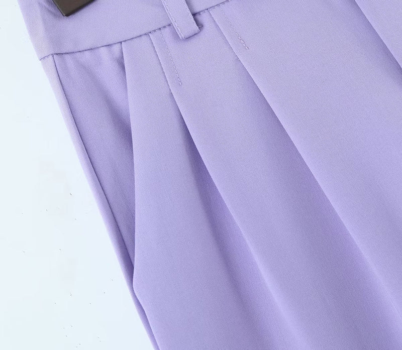 Winter Clothing Short Small Tank Top Top High Waist Buckle Pants Suit Set