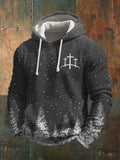 Comstylish Men's Casual Christmas-themed Checkered Sweatshirt