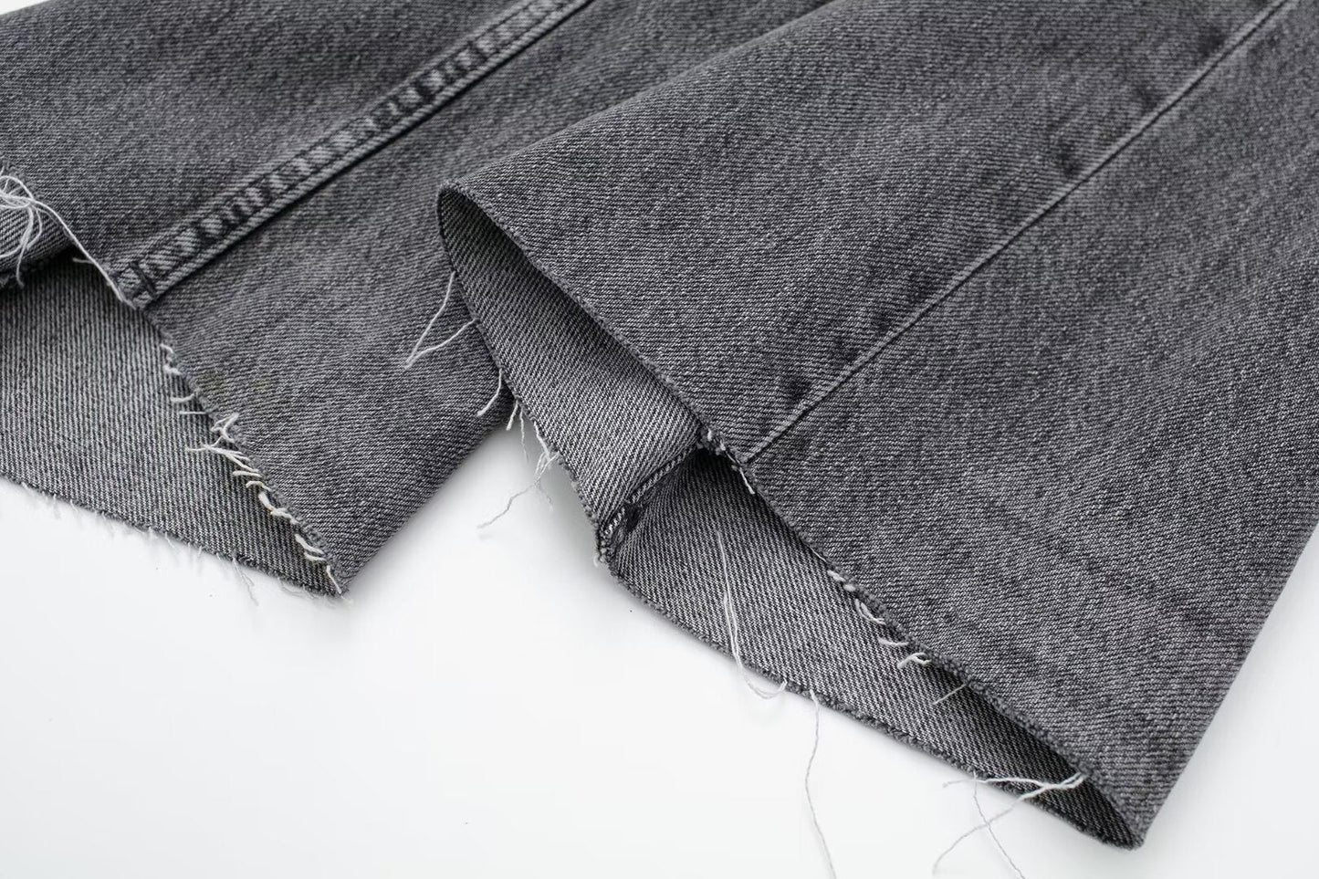 Fall Clothing Wide Leg Mid Waist Long Jeans – High Waisted Denim Pants