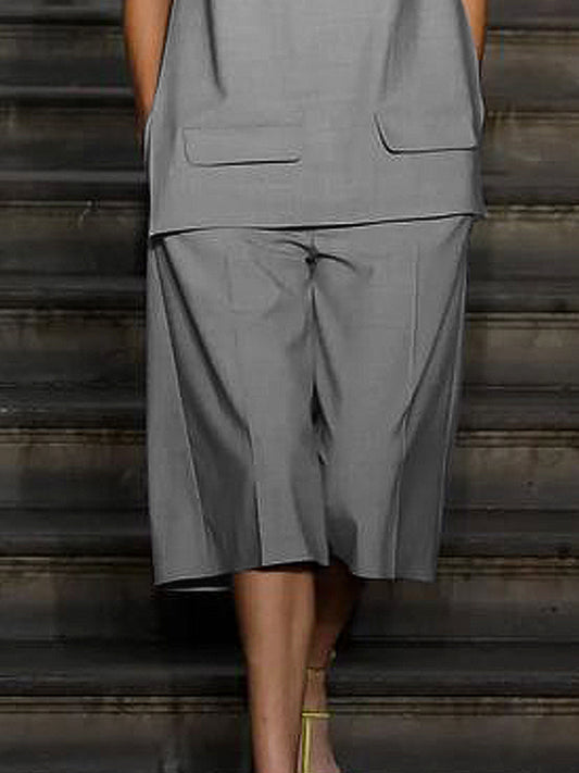 High Waisted Loose Split-joint Shorts Bottoms