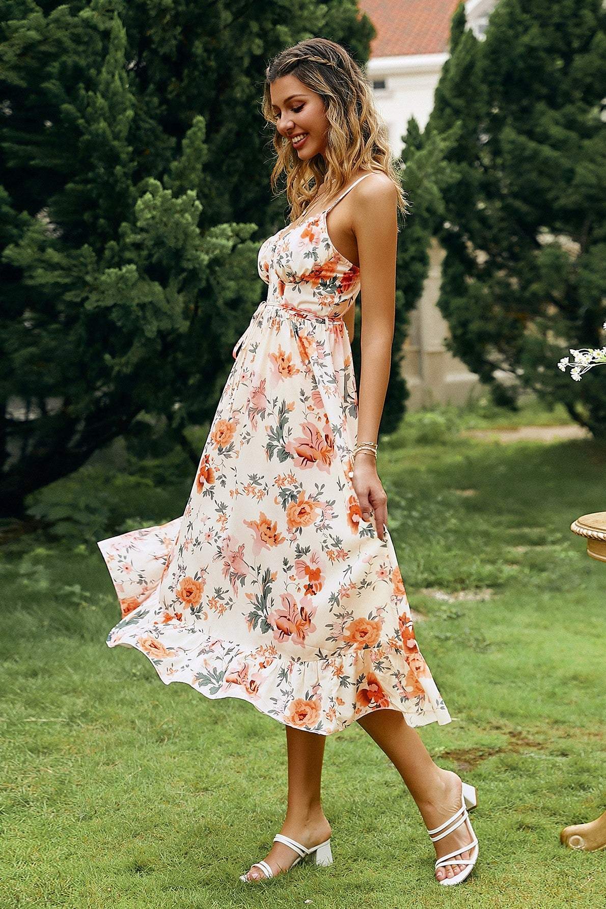 Cami Print Midi Dress