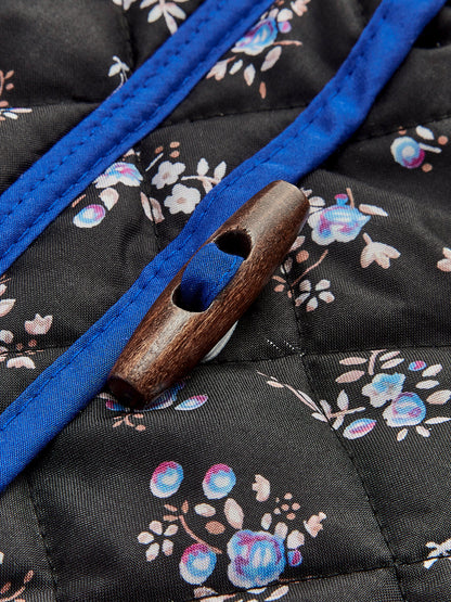 Contrast Trim Winter Coat