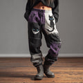 Women's Vintage Smiley Cat Patchwork Sports Pants elevenforest