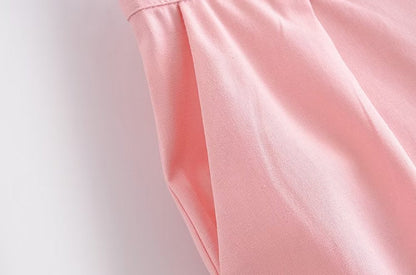 French All Match Decorated Row Button Vest Top Wide Leg Pants Suit Crisscross – ’s Set