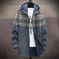 Men's Vintage Knitted Jacquard Pattern Cozy Cardigan Sweater elevenforest