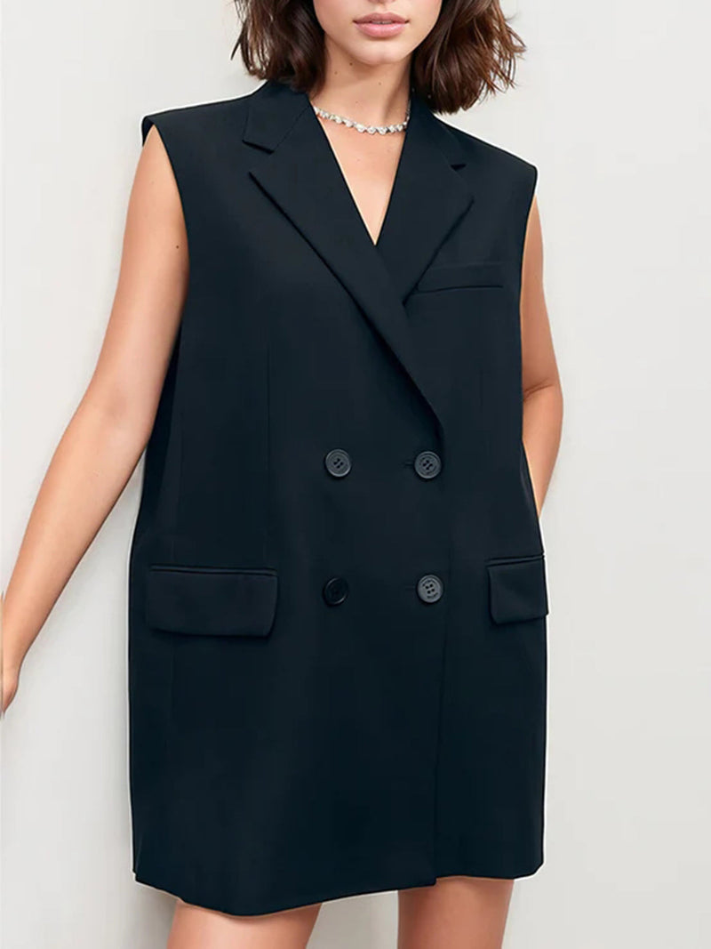 Bowknot Double-breasted Sleeveless Vest