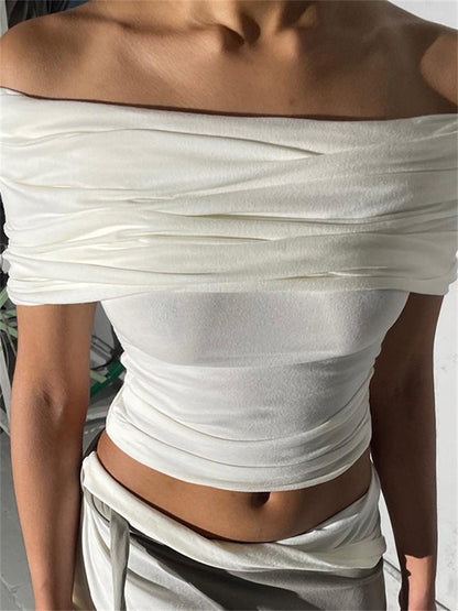 Tossy Hoodie Slim Short Sleeve Crop Top Female Patchwork Cropped Pullover Y2k Tank Top