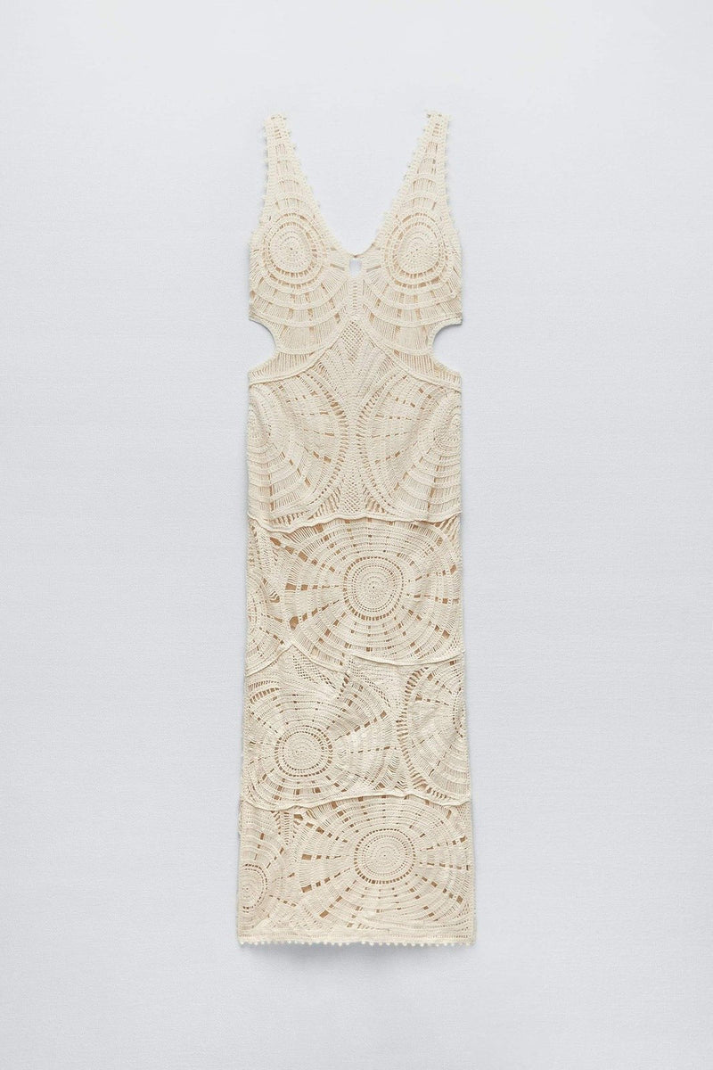 Ethel Cut-out Crochet Maxi Dress