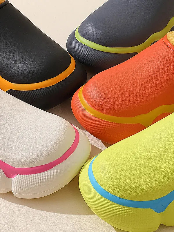 Indoor Going Out Non-slip Keep Warm Waterproof Flat Shoes