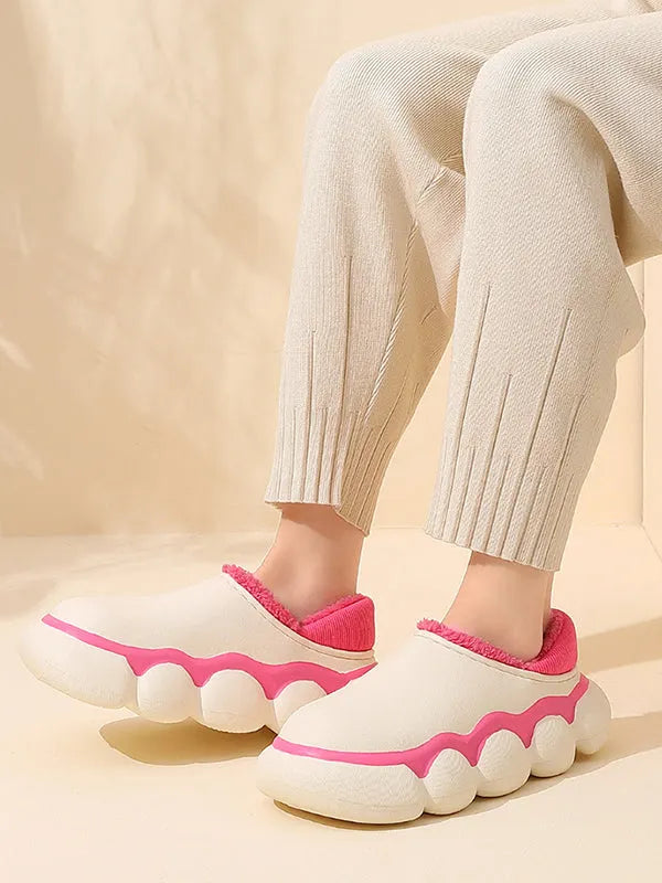 Indoor Going Out Non-slip Keep Warm Waterproof Flat Shoes