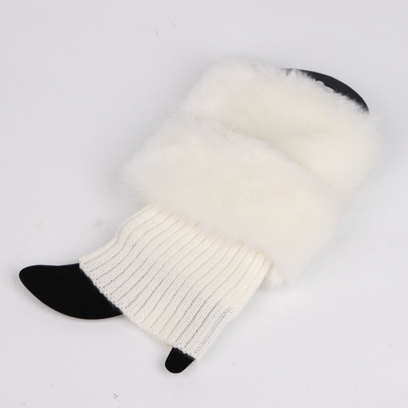 Casual Solid Color Furry Socks artswardrobe
