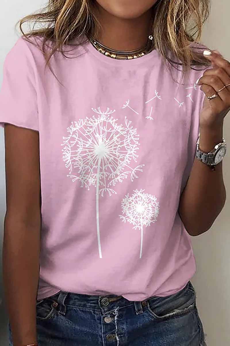 Street Print O Neck T-shirts(8 Colors)