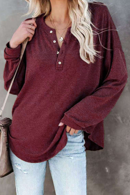 Split Joint O Neck T-shirts