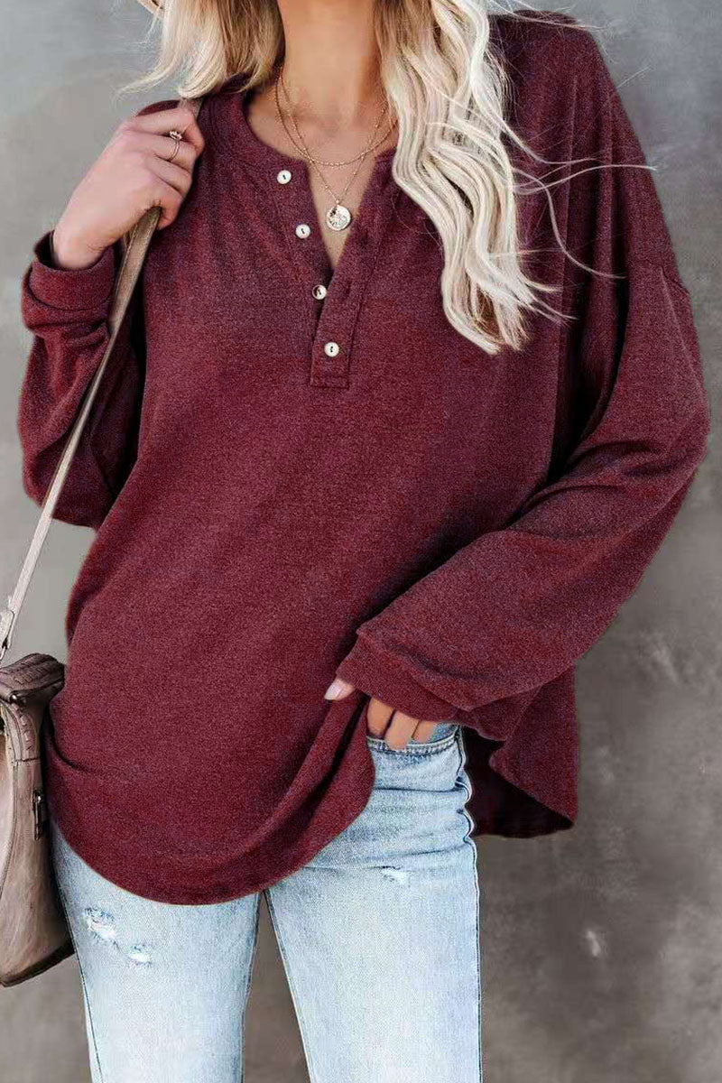 Split Joint O Neck T-shirts