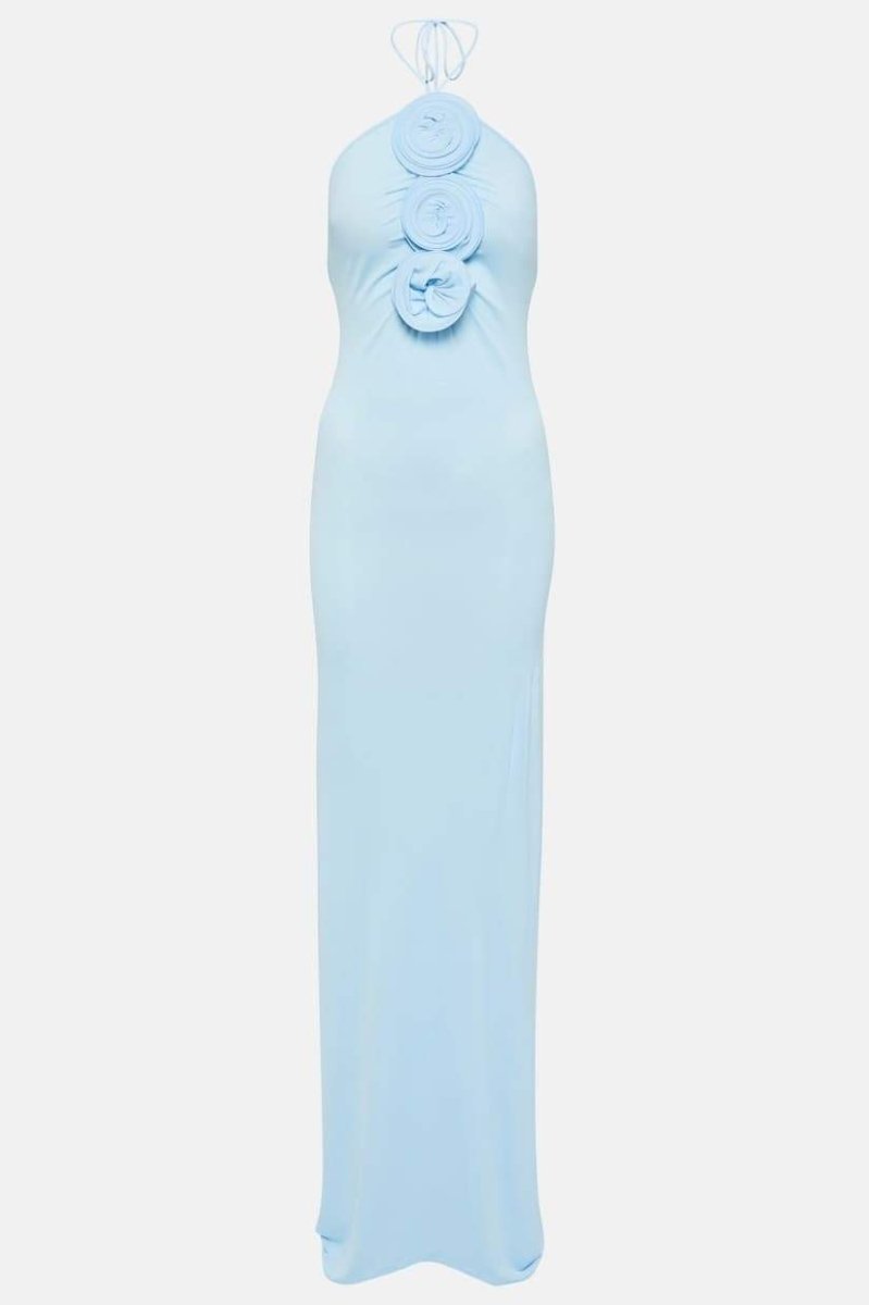 Alexia Halterneck -appliqué Maxi Dress