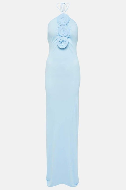 Alexia Halterneck -appliqué Maxi Dress