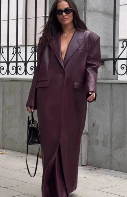 Lesli Leather Coat