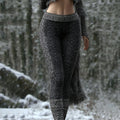 Vintage Viking Celtic Pattern Art Knit Cozy Leggings artswardrobe