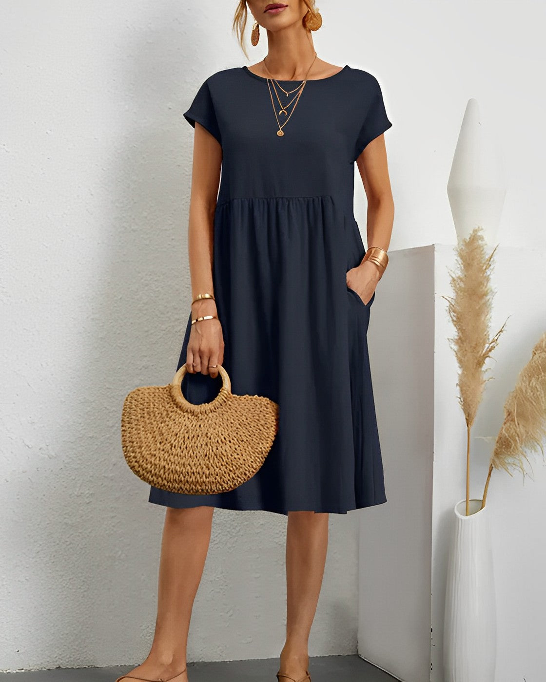 KS | Midi dress with side pocket
