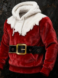 Comstylish Men's Christmas Santa Inspired Cozy Plush Hoodie