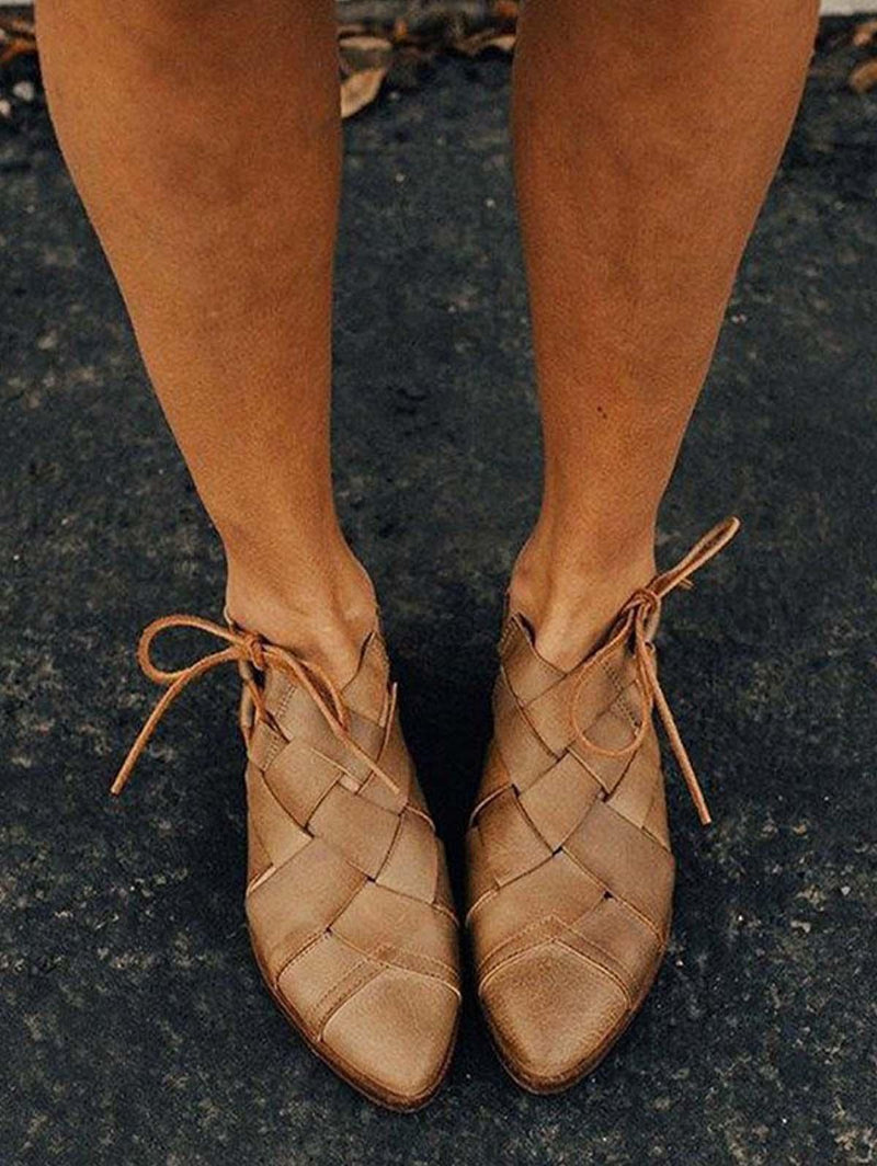 Woven Pointed Flats